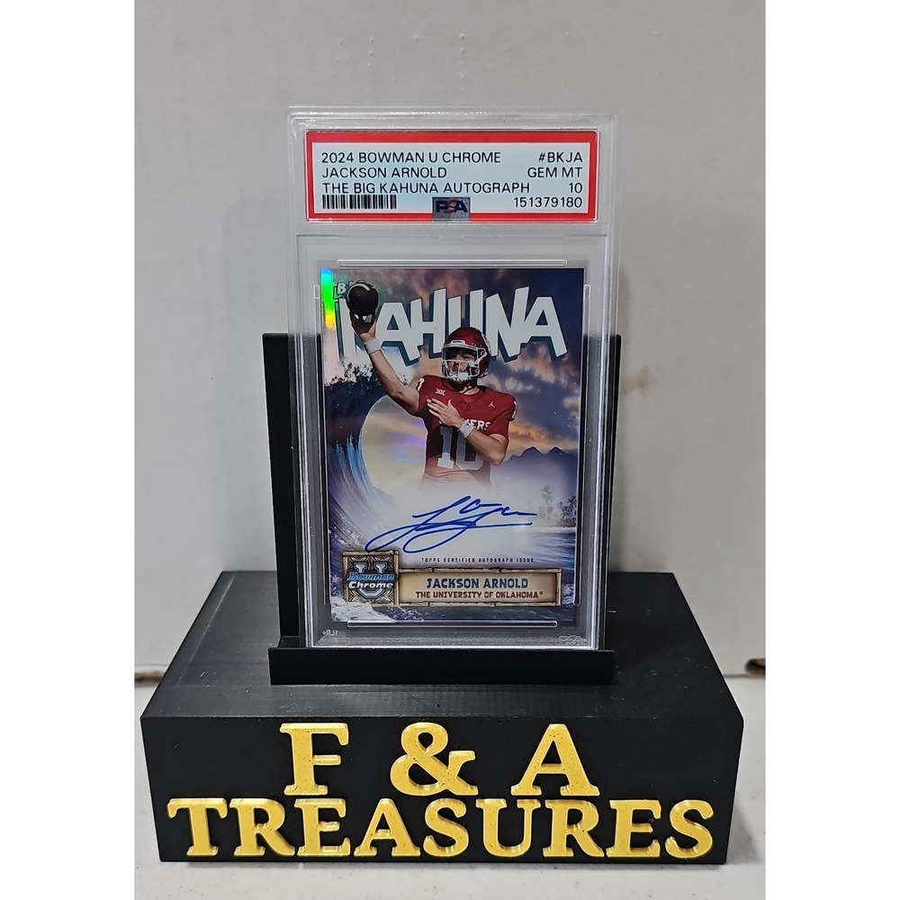 2024 Bowman University Chrome PSA 10 The Big Kahuna Autos Jackson Arnold #BK-JA